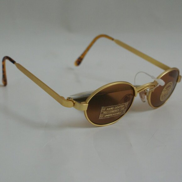 NWT True Vintage lady's fashion small round double bridge antique frame Sunglass - Picture 2 of 10